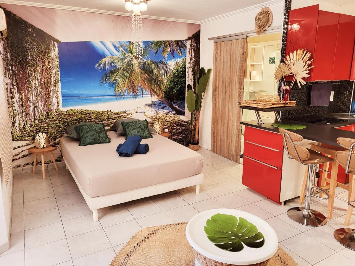 Le Studio Tahiti 4 Pers 600M De La Plage La Faviere ボルム・レ・ミモザ エクステリア 写真